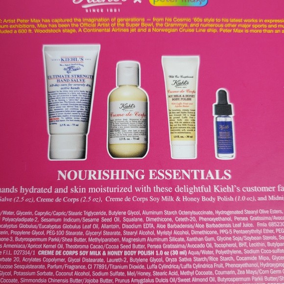 Kiehls Nourishing Essentials Hands Hydrated Skin Moisturized Peter Max - Picture 7 of 10